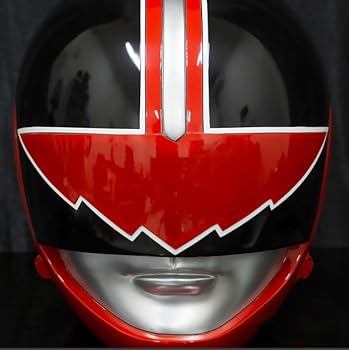 (美品)未来戦隊レンジャー　タイムレッド　1\1コスプレマスク　アトラクプロップ 美品)未来戦隊レンジャー タイムレッド 1コスプレマスク